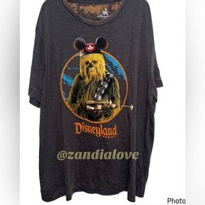 New Disney Parks Men's Star Wars Chewbacca Mickey Ears Retro Fade T Shirt XL,2XL